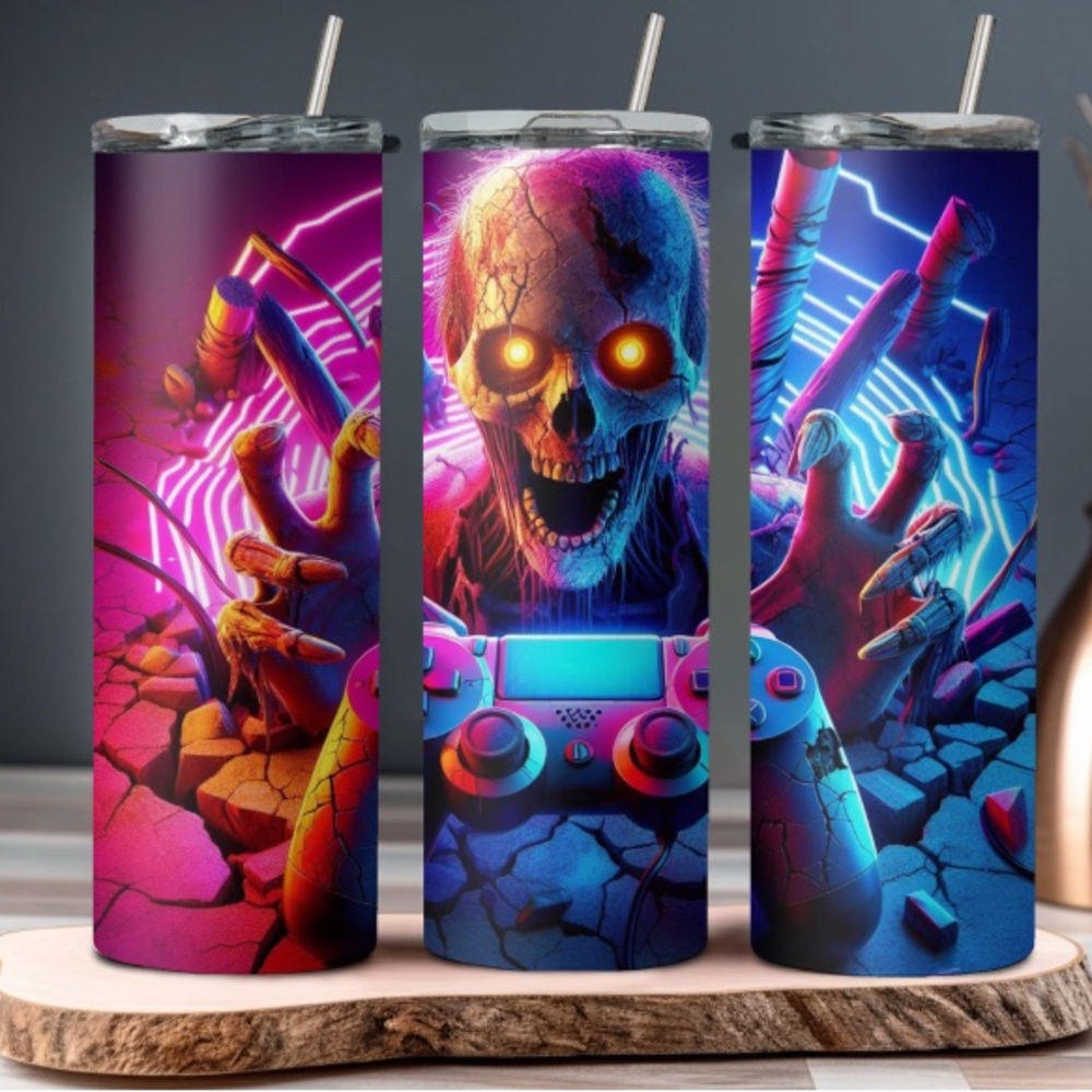 Colorful Skull Gaming Tumblers